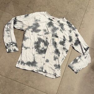 lululemon athletica Gray Tie-Dye Long Sleeve Tee. Sz XL. Workout stretch fabric